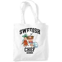 Disney The Muppets Swedish Chef Collegic Grocery Travel Reusable Tote Bag, W in White