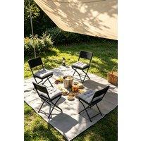ExtraStar 4Pcs Tatami Seat Cushion for Garden Chairs in Grey