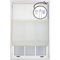 Furnished Cream Daylight Roller Blinds with Metal Fittings - Trimmable Window Shade | Size: 145 cm width x 165 cm drop