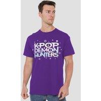 Netflix Kpop Demon Hunters Christmas Snowflake Logo T-Shirt, Purple | Size: XL
