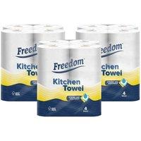 Freedom Rhino Kitchen Paper Roll Strong & Absorbent Multipurpose, 72 Rolls in White