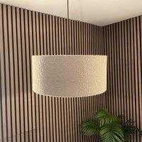 CGC Lighting Petra 45cm Large Light Brown/Taupe Boucle Ceiling or Table Lamp Shade in Taupe