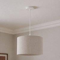 CGC Lighting Lola Corduroy 30cm Lampshade Matching Silk Inner in Grey