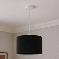CGC Lighting Lola Corduroy 30cm Lampshade Matching Silk Inner in Black