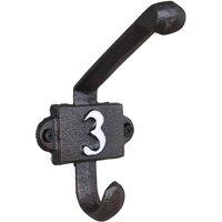 Gifts Direct 2 U Heavy Duty Cast Iron Hook Number 3 in Black