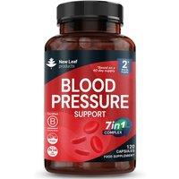 New leaf health Blood Pressure Support - Heart Health 7in1 Complex, 120 Capsules in Red