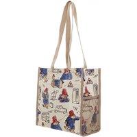 Signare Reusable Shopper Bag Paddington Bear London Transport in Beige