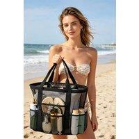 Lovii Large Capacity Mesh Beach Bag Multi Purpose Tote Travel Handbag Black