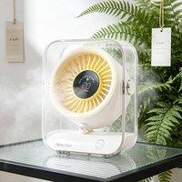 Quipulse Digital Display Portable Rechargeable Desktop Cooling Fan in Yellow