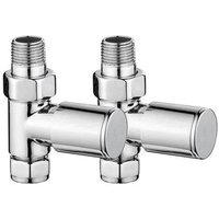 Hinsinc 15mm x 1/2" Chrome Radiator Valve in Silver | Size: 10000mm x 520mm