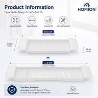 KORVIXA PLASTIC BATHTUB CADDY in White | Size: 50 cm x 80 cm