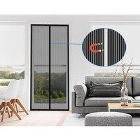 NESTLUNE Magnetic Door Curtain Guard Curtain Screen Door Heavy Duty in Black | Size: 100 cm - 150 cm