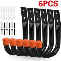 KORVIXA 6X Heavy Duty Garage Utility Hooks in Black | Size: 10000mm x 520mm