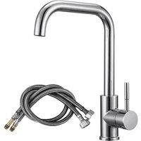 KORVIXA Modern Kitchen Sink Mixer Taps in Silver | Size: 10000mm x 520mm