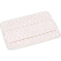 KORVIXA 40 x 60cm Household Memory Foam Bathroom Mat in Beige | Size: 100 cm diameter