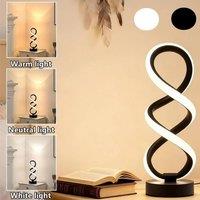 KORVIXA Black Modern LED Table Lamp Dimmable