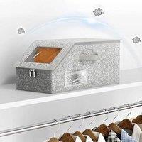 VOGREX 2Pcs Hard Shell Baseball Cap Storage Organizer Box in Grey