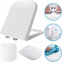 KORVIXA Square Toilet Seat Heavy Duty White