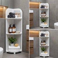 KORVIXA 3rd floor corner bathtub rack shower in White