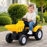 STILVORA Kids Ride-On Tractor with Front Bucket in Yellow