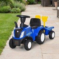 STILVORA Toddler Ride-On Walker with Horn & Storage Blue
