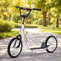 STILVORA Kids' Scooter with Adjustable Height & Dual Brakes in White