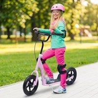 STILVORA Kids Scooter with Adjustable Height & Rear Brake in Pink