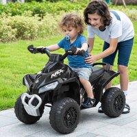 STILVORA Kids Ride-On Quad with Lights & Songs Black