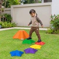STILVORA 6-Piece Kids Balance Stepping Stones Stackable Design