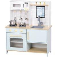 VOGREX Kids Play Kitchen with Light & Sound Stove in Blue