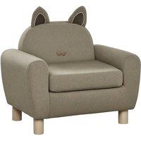 VOGREX Brown Ear Shaped Kids Armchair Toddler Sofa Chair For Bedroom