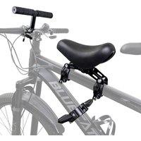 VOGREX Front Mount Kids Bike Seat With Armrest Pedal For Mountain Bikes in Black