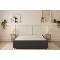 Sloomy Divan Base Graphite Dumfries 2 Drawers Left Side in Dark Grey | Size: Single