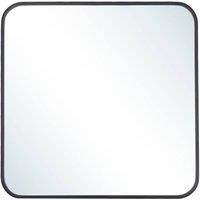 Garden Sanctuary Modern Square Wall Mirror with Aluminum Alloy Frame in Black