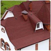 Living and Home 18Pcs/Pack Mosaic Asphalt Shingles Houses Shed Roofing Tiles in Red
