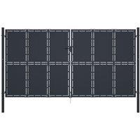 Berkfield Home Garden Gate Steel 400x175 cm Anthracite