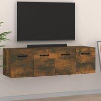 Berkfield Home Wall Cabinets 2 pcs Smoked Oak 80x35x36.5 cm Engineered Wood in Brown