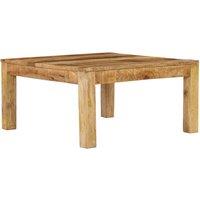 Berkfield Home Coffee Table 80x80x40 cm Solid Mango Wood in Brown | Size: 80 x 80 x 40 cm