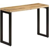 Berkfield Home Console Table 110x35x76 cm Solid Rough Wood Mango in Brown | Size: 110 x 35 x 76 cm