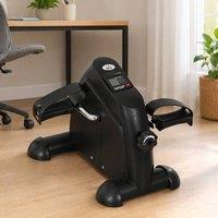 STILVORA Portable Pedal Exerciser with LCD Display in Black