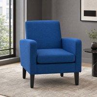 STILVORA Blue Lounge Chair with Sloped Arms