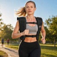 STILVORA 5 kg Weighted Vest with Adjustable Straps in Black