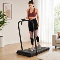 STILVORA 2 in 1 Folding Treadmill with Remote Control in Orange in Black