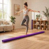 STILVORA Gymnastics Balance Beam 210 cm Folding Purple