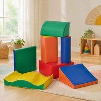 STILVORA 7 Piece Soft Play Set with PU Cover in Red