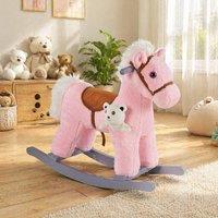 STILVORA Rocking Horse with Sounds Pink