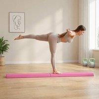 STILVORA Foldable Balance Beam 236 cm Anti-Slip Base Pink