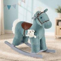 STILVORA Children's Rocking Horse with Sounds Blue