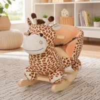 STILVORA Giraffe Rocking Toy with 32 Nursery Rhymes in Yellow