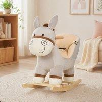 STILVORA Children's Donkey Rocker with Sound Grey